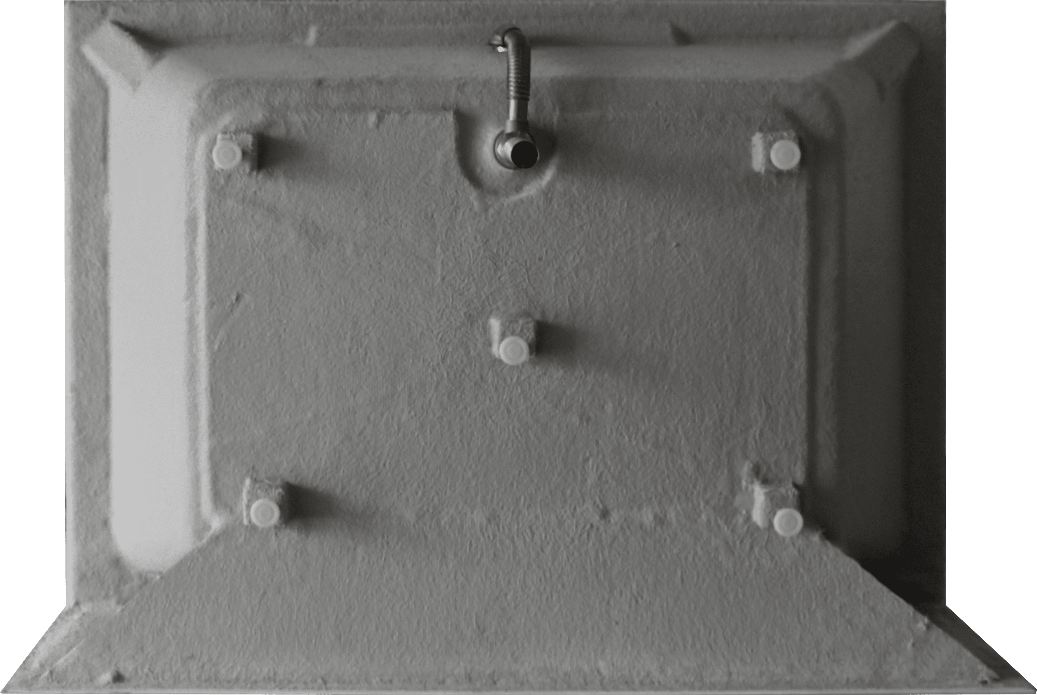 42x60 - Center Drain - Acrylic Alcove Tub - with overflow and adjustable feet - Image 6