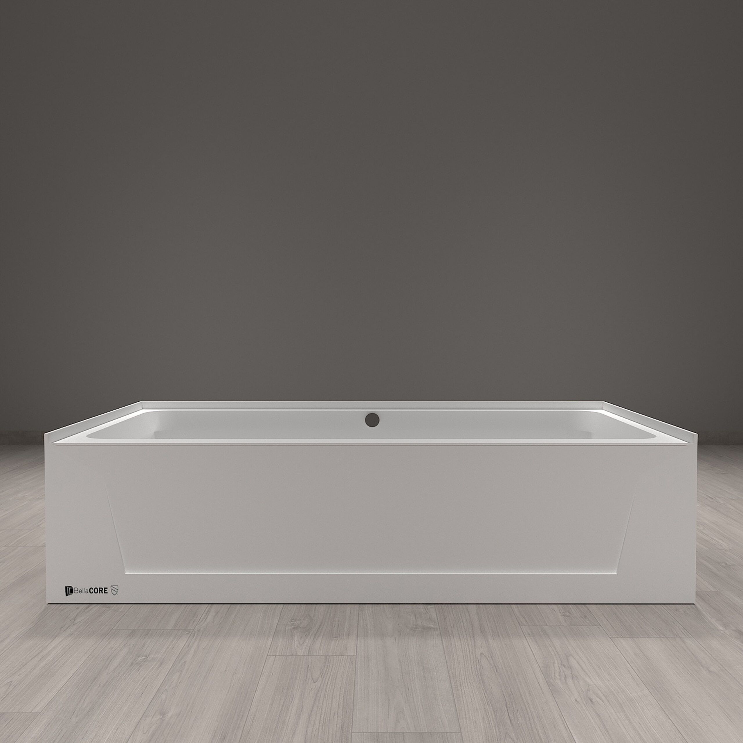 30x60 - Center Drain - Acrylic Alcove Tub - with overflow and adjustable feet - Image 5