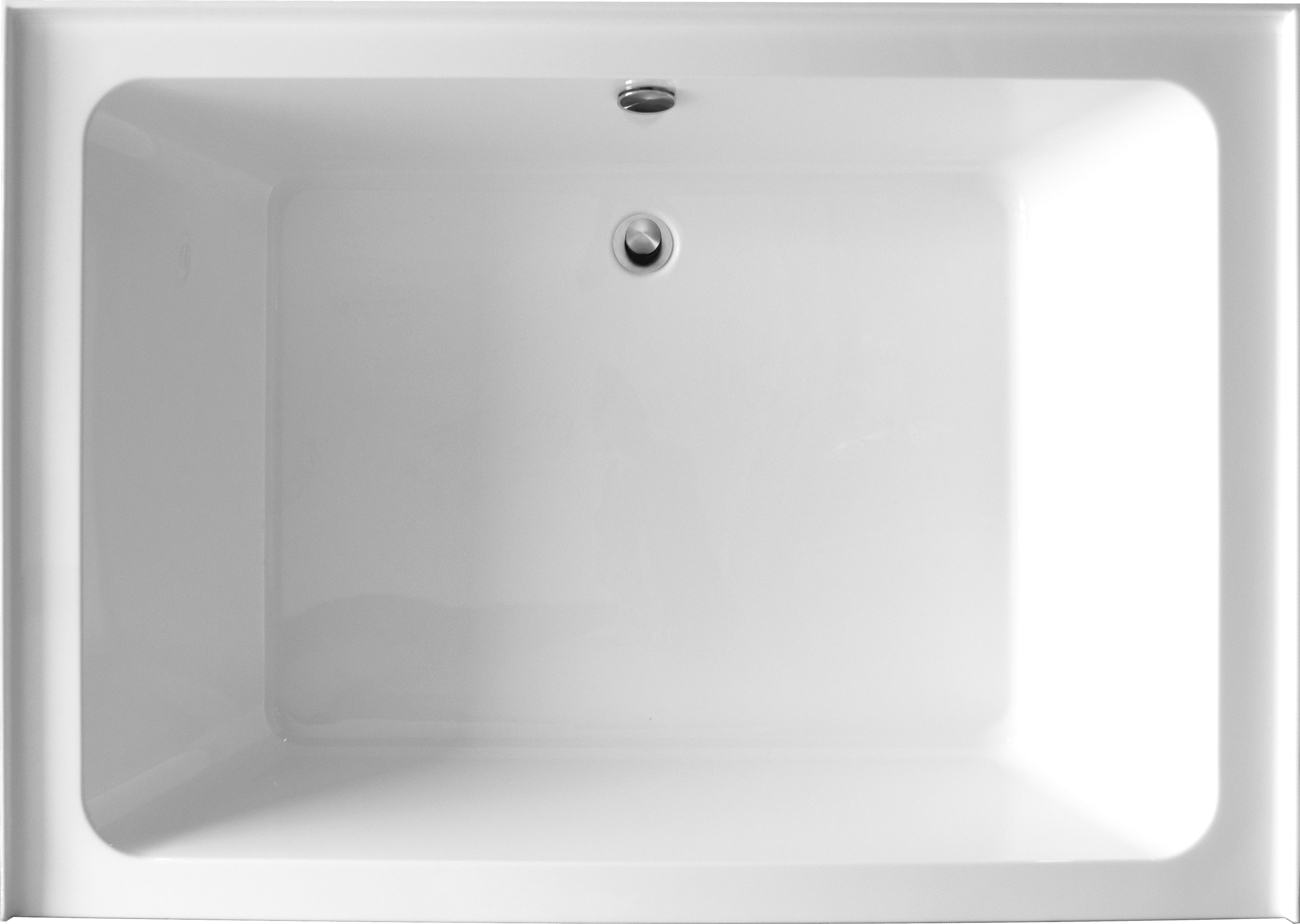 42x60 - Center Drain - Acrylic Alcove Tub - with overflow and adjustable feet - Image 2