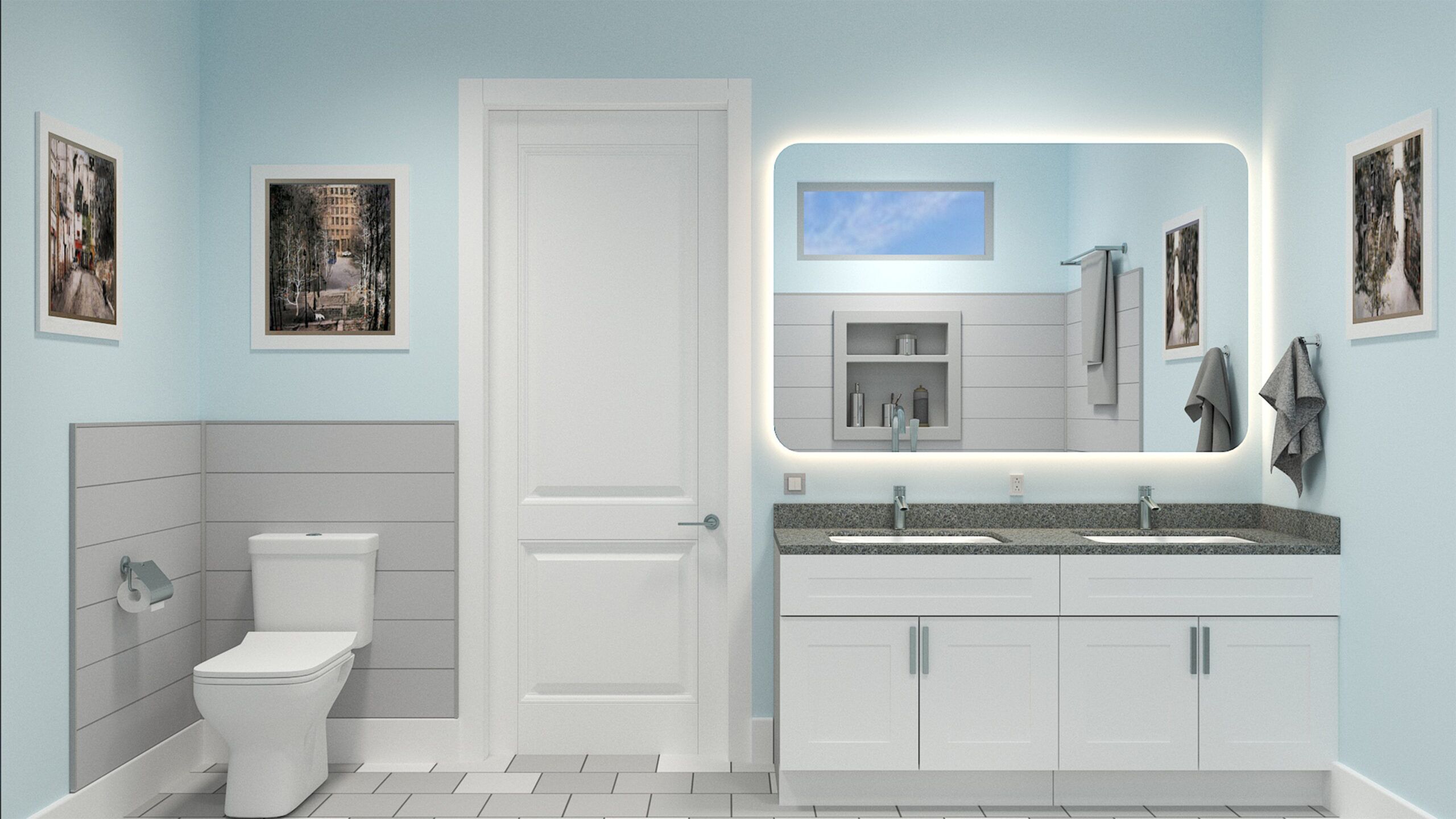 Gray Shiplap Tub and Shower Surround - Image 3