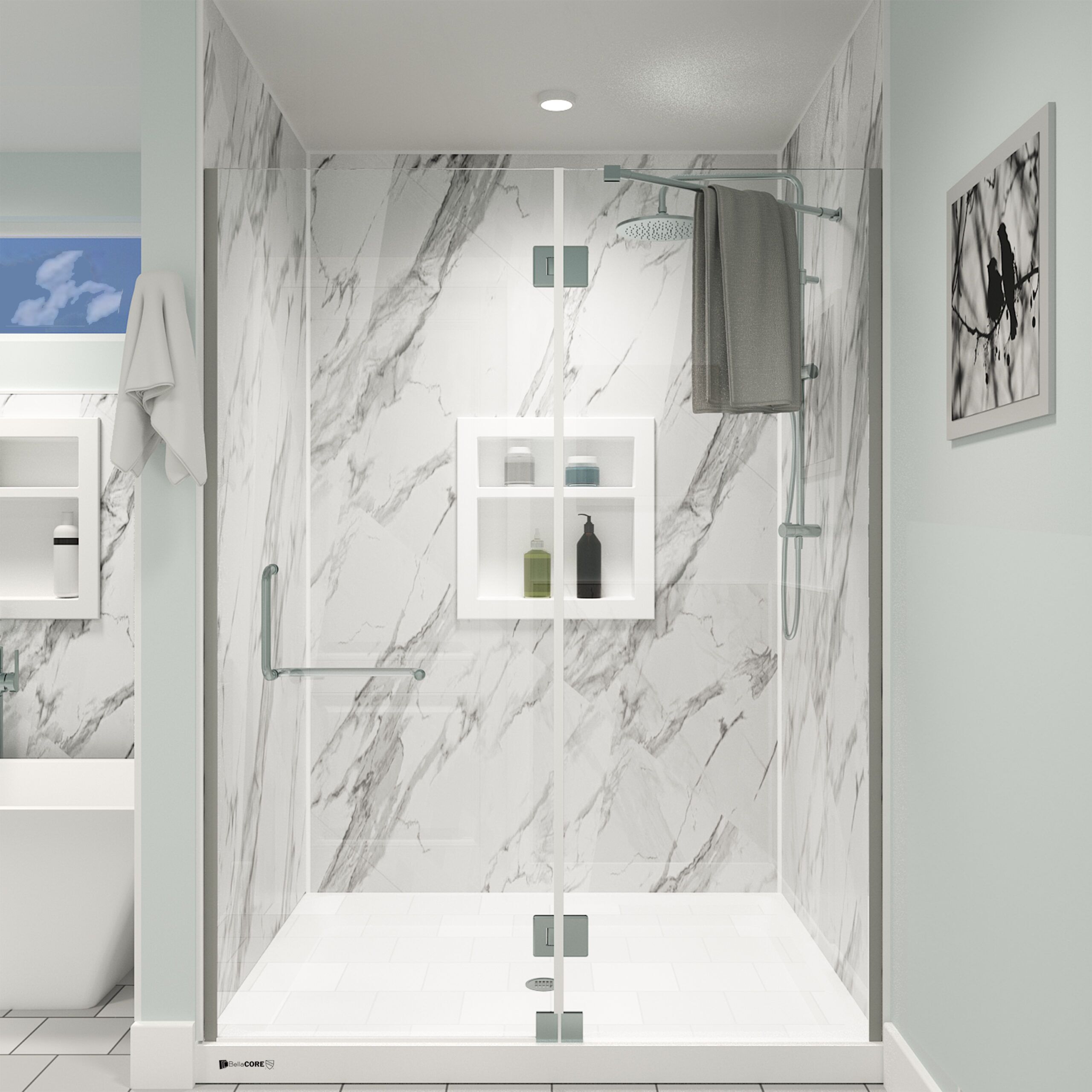 Atticus Poly Tub and Shower Surround Kit